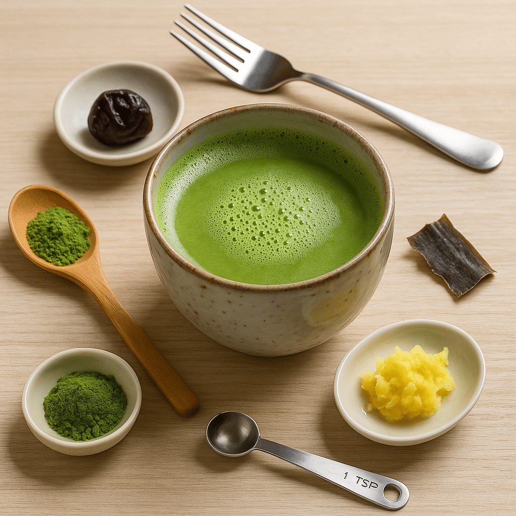 Japanese Mounjaro Matcha Drink with Ginger and Kombu japanese mounjaro matcha drink with ginger and kombu