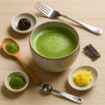Nourish Your Body With the Best Japanese Mounjaro Recipe Free 3 Realistic japanese mounjaro recipe free with matcha, grated ginger, kombu, umeboshi, and honey in a rustic cup