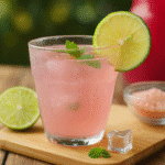 Side Effects of the Pink Salt Trick: What You Need to Know Before You Try 3 A 1:1 image showing a pink salt drink with lime and mint, representing the pink salt trick and its possible side effects